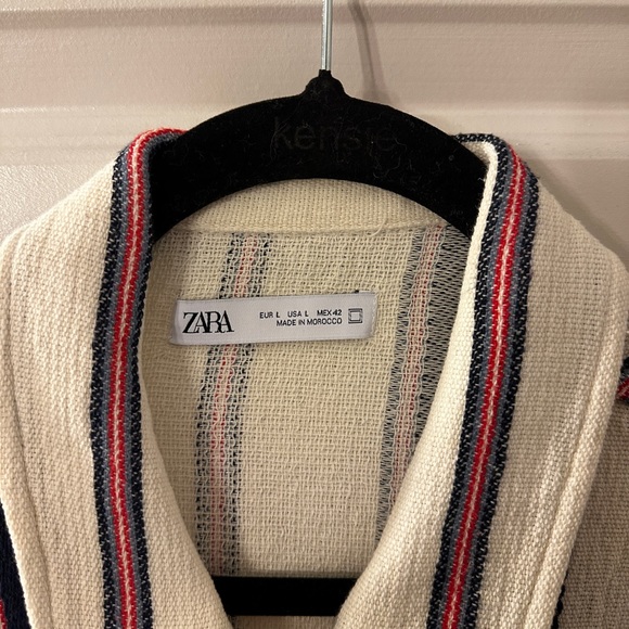 Zara Striped Linen Casual Button Down - Picture 3 of 3